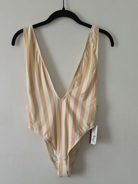 Dippin Daisys Euphoria Striped One Piece Swimsuit Medium